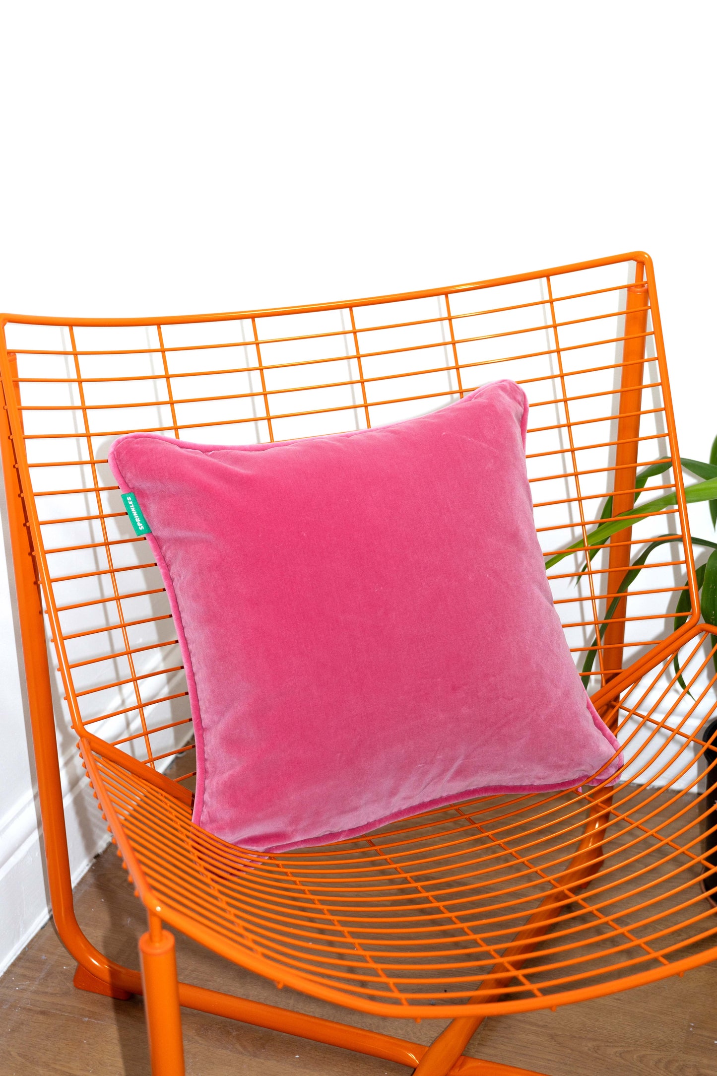 Velvet Cushion - Candy Floss