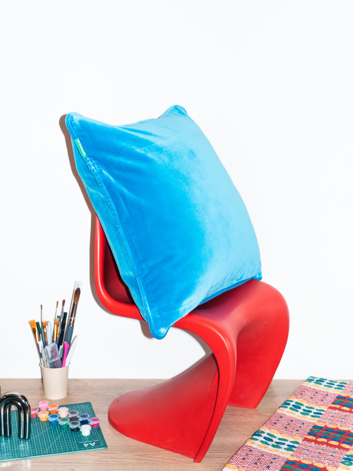 Velvet Cushion - Bubblegum