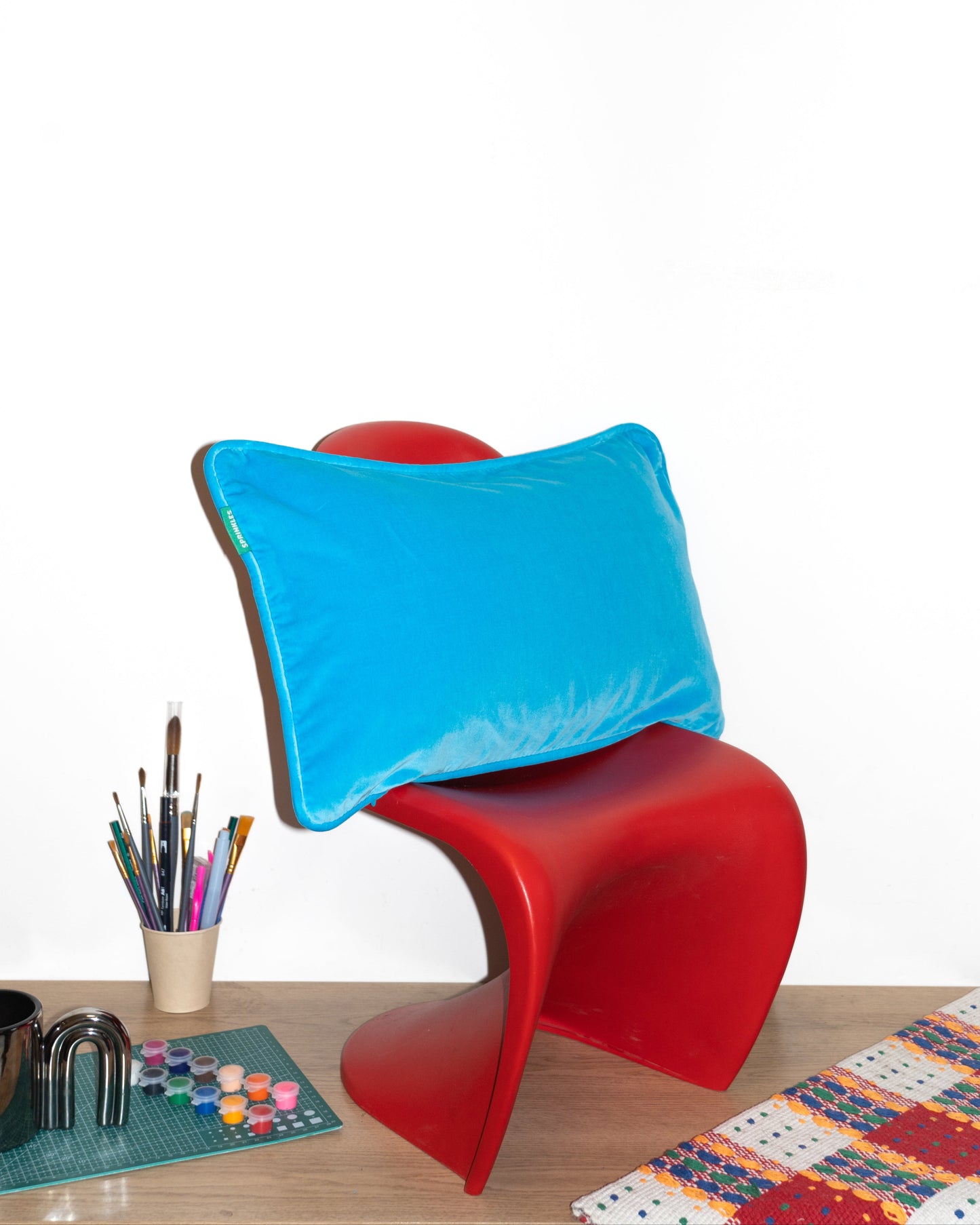 Velvet Cushion - Bubblegum