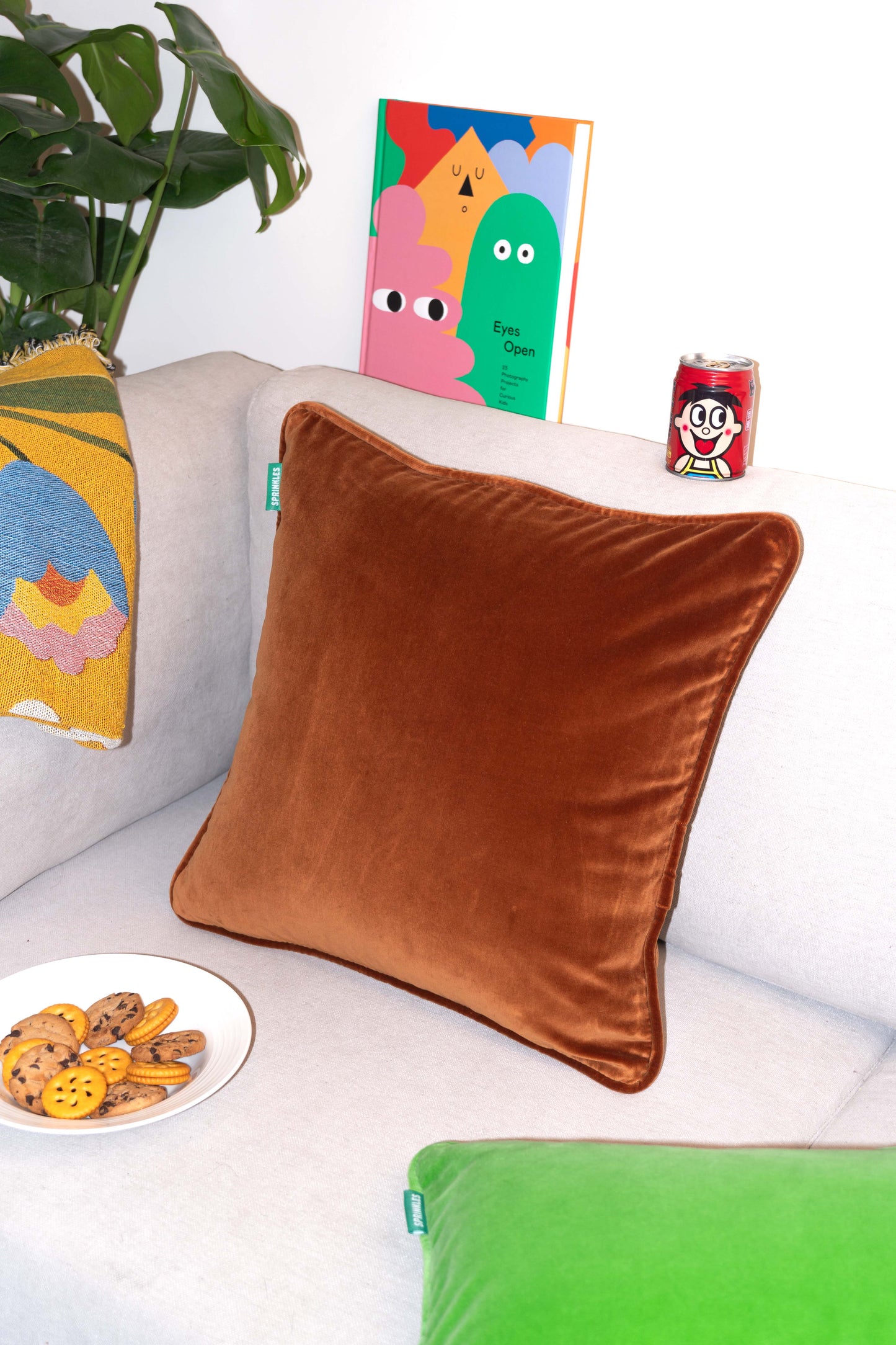 Velvet Cushion - Toffee