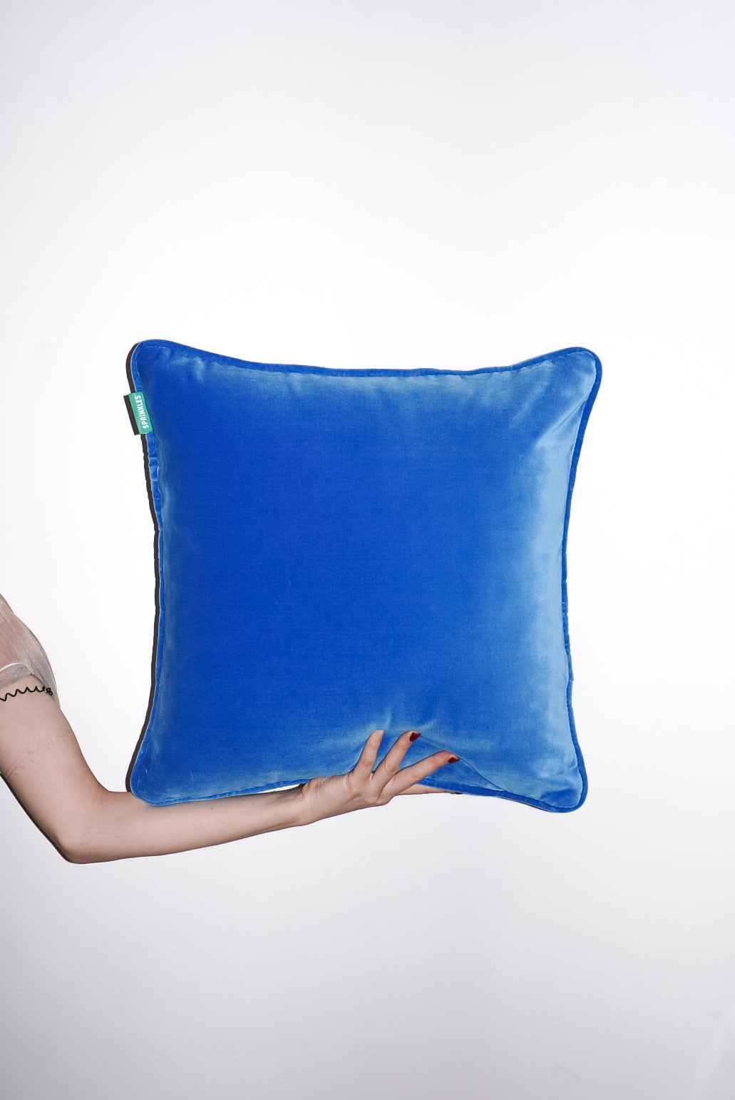 Velvet Cushion - Blue Raspberry