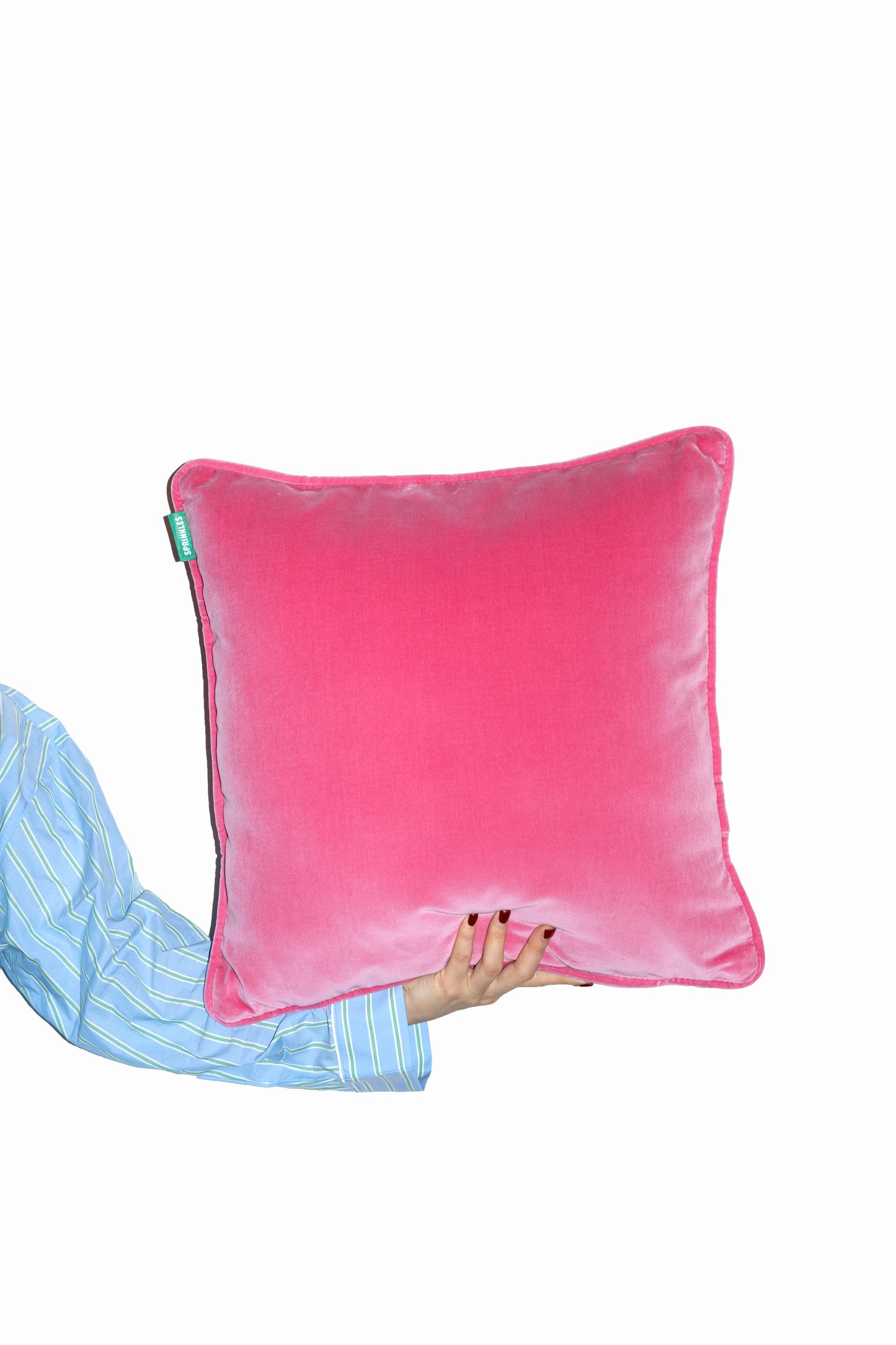 Velvet Cushion - Candy Floss