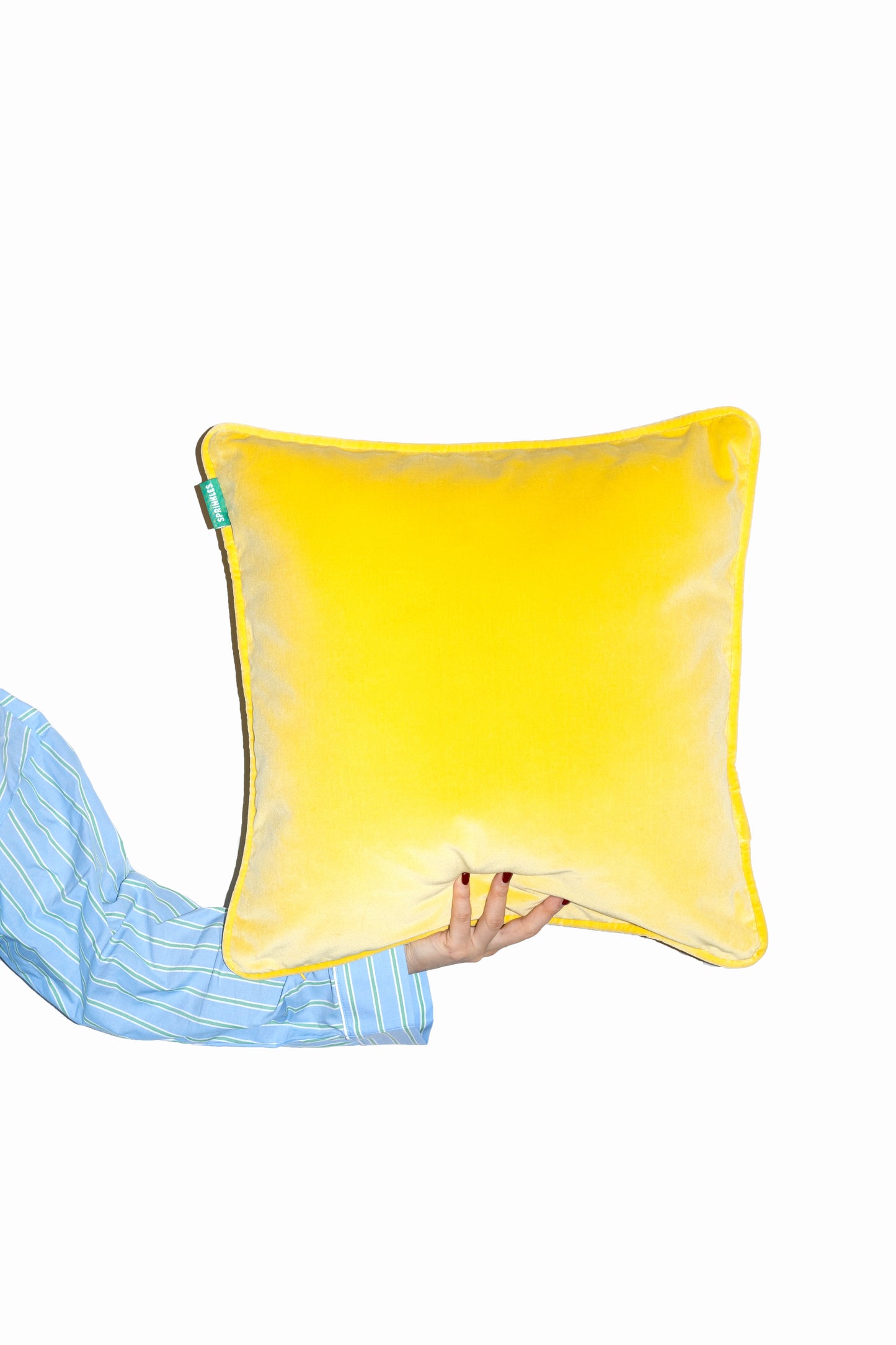 Velvet Cushion - Lemon Sorbet