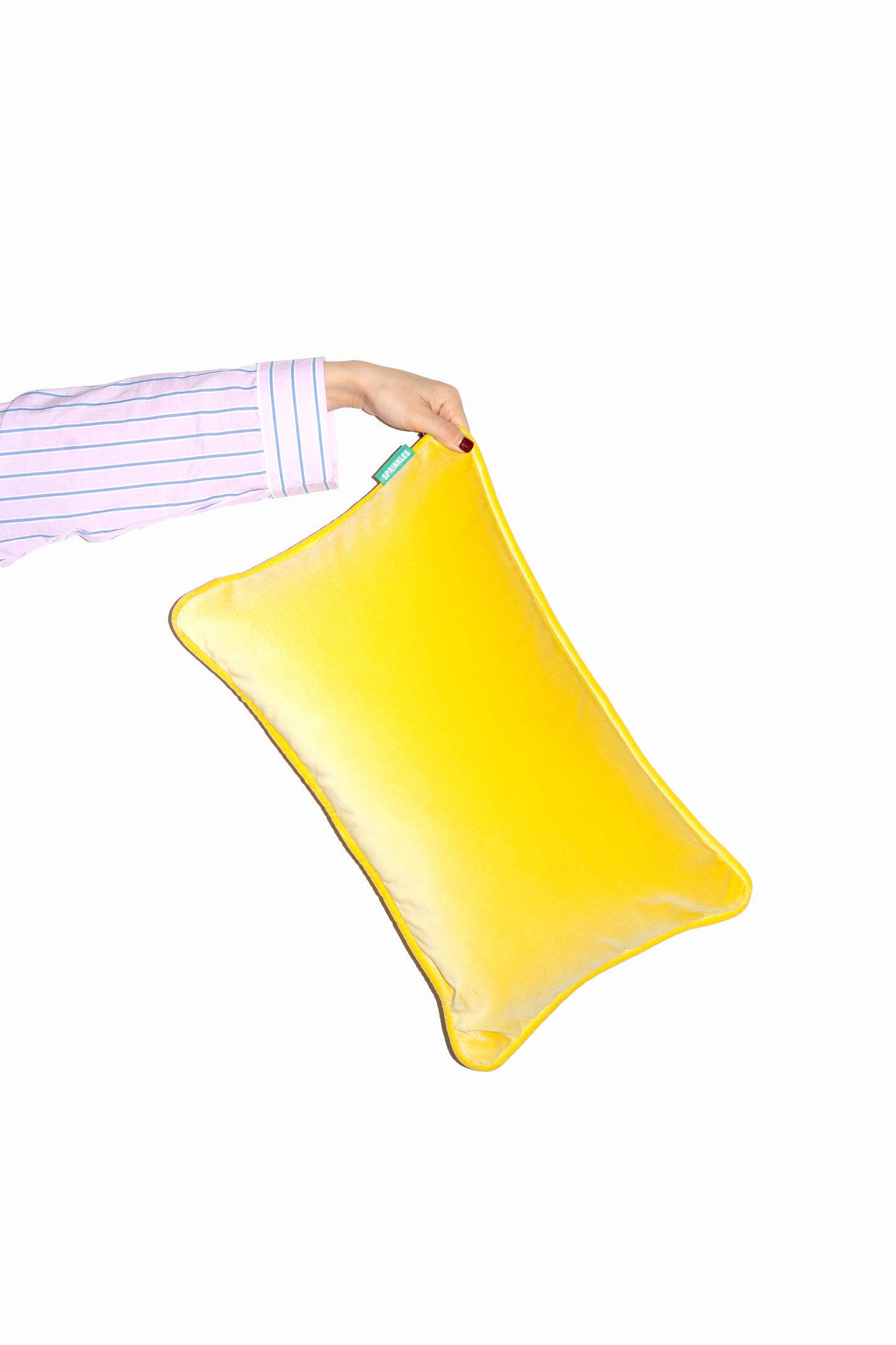 Velvet Cushion - Lemon Sorbet