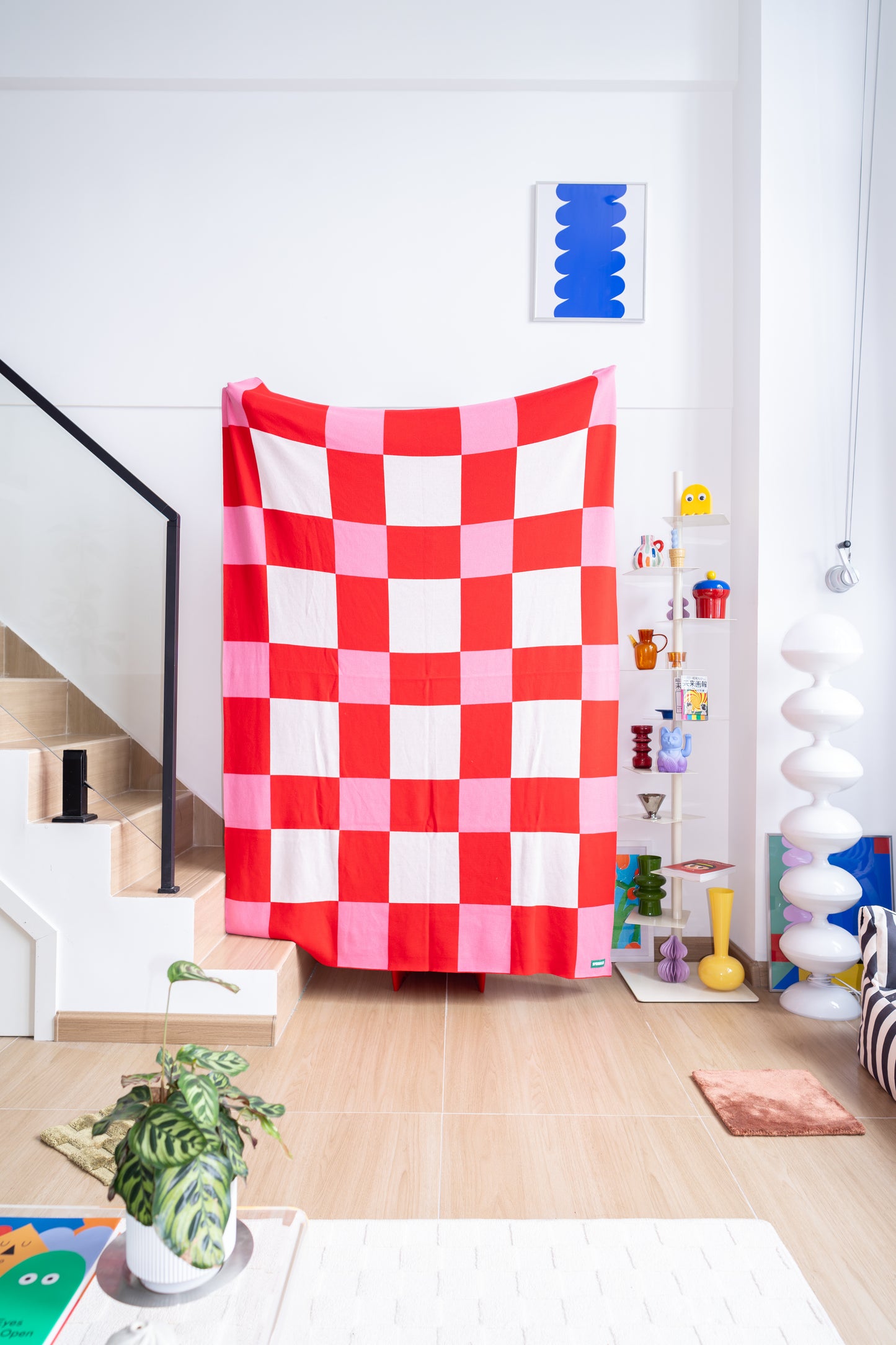 Knitted Blanket - Cherry