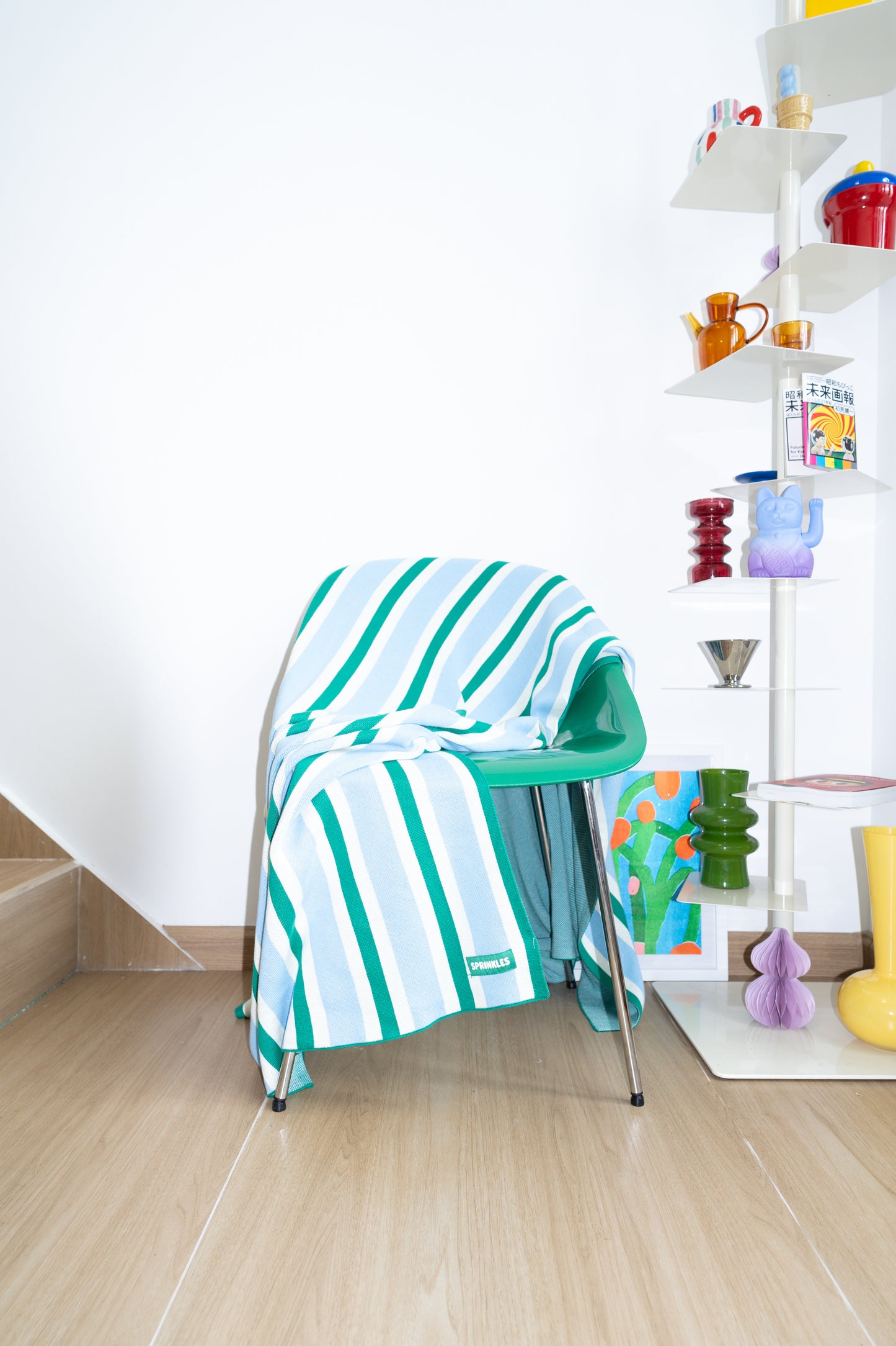 Knitted Blanket - Mint