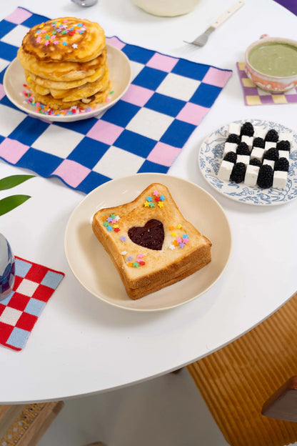 Waffle Placemats Blue / Pink