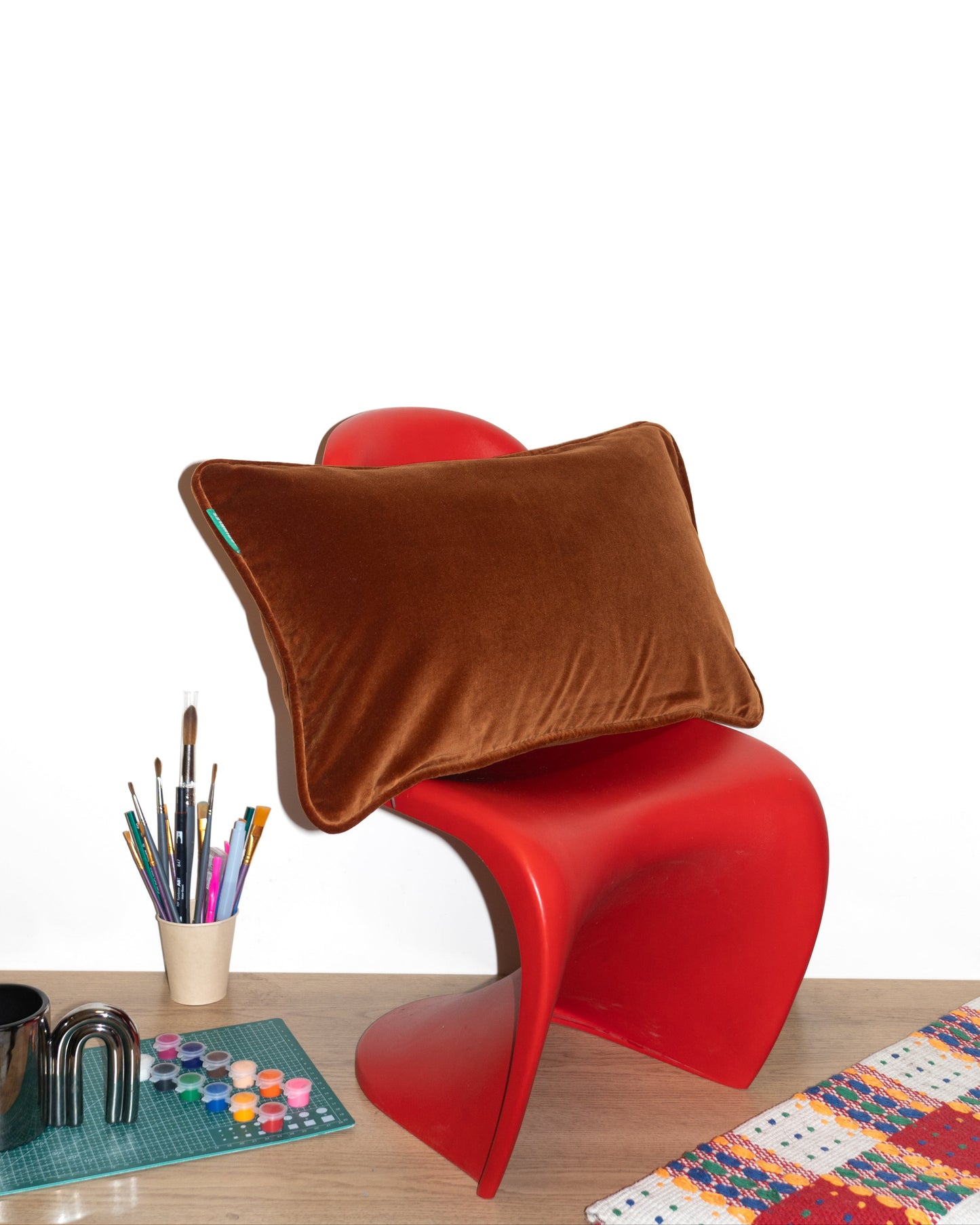 Velvet Cushion - Toffee