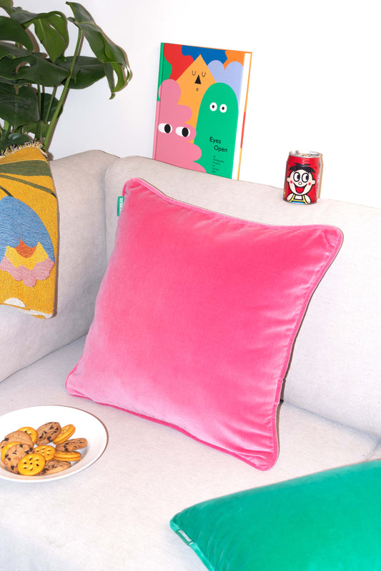 Velvet Cushion - Candy Floss