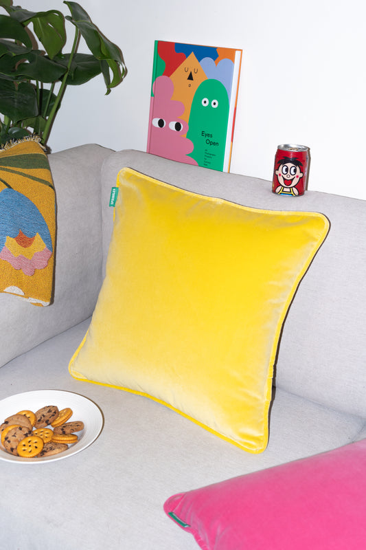 Velvet Cushion -  Lemon Sorbet