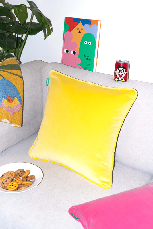 Velvet Cushion -  Lemon Sorbet