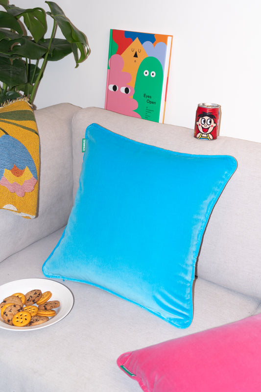 Velvet Cushion - Bubblegum