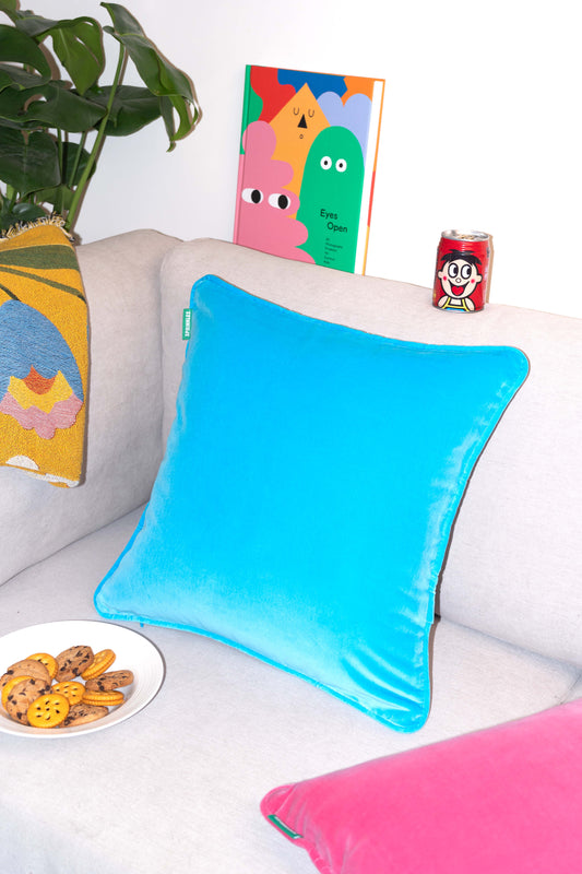 Velvet Cushion - Bubblegum