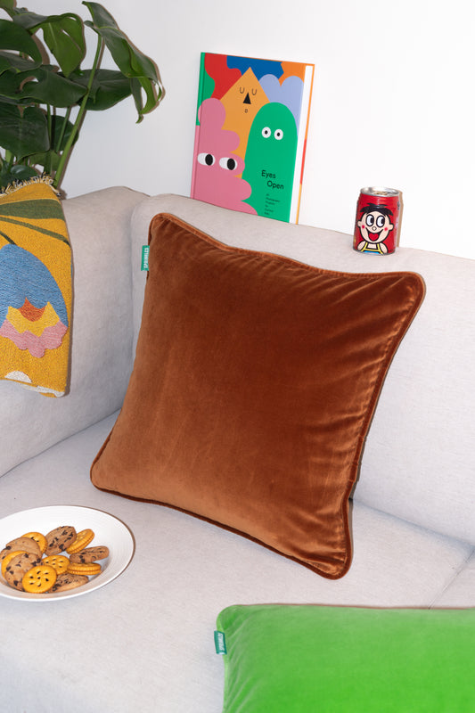 Velvet Cushion - Toffee