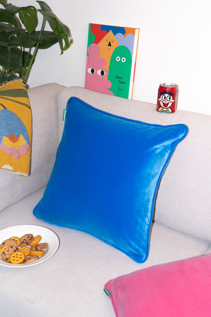 Velvet Cushion - Blue Raspberry
