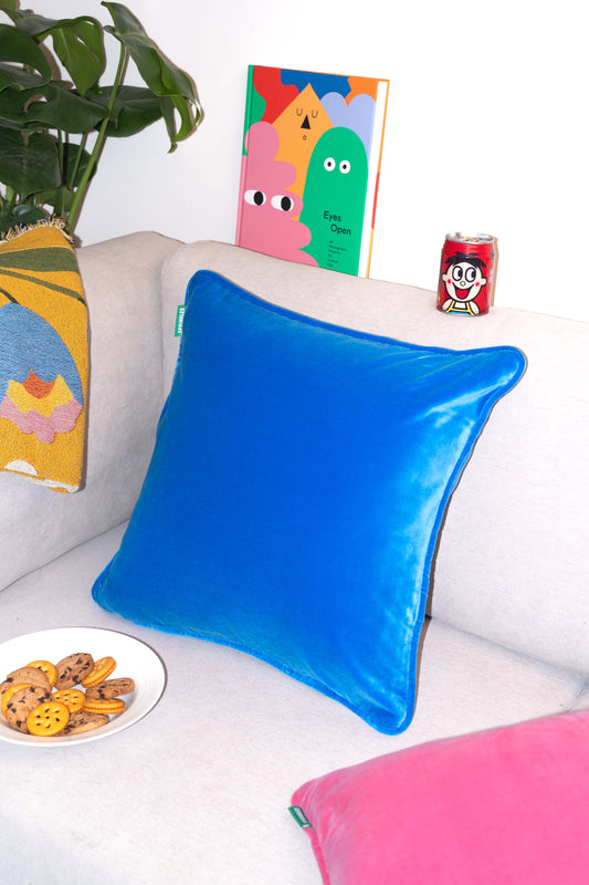 Velvet Cushion - Blue Raspberry