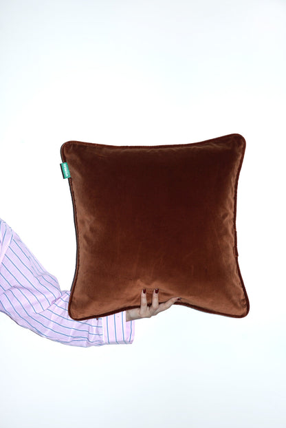 Velvet Cushion - Toffee