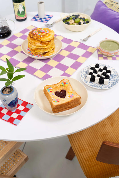 Waffle Placemats Purple / Yellow