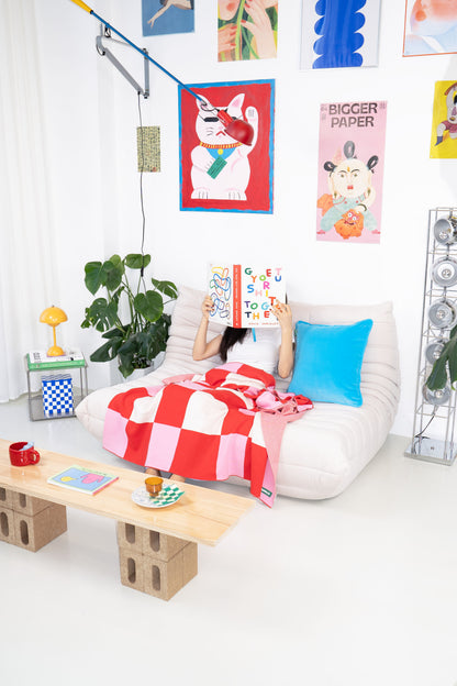 Knitted Blanket - Cherry