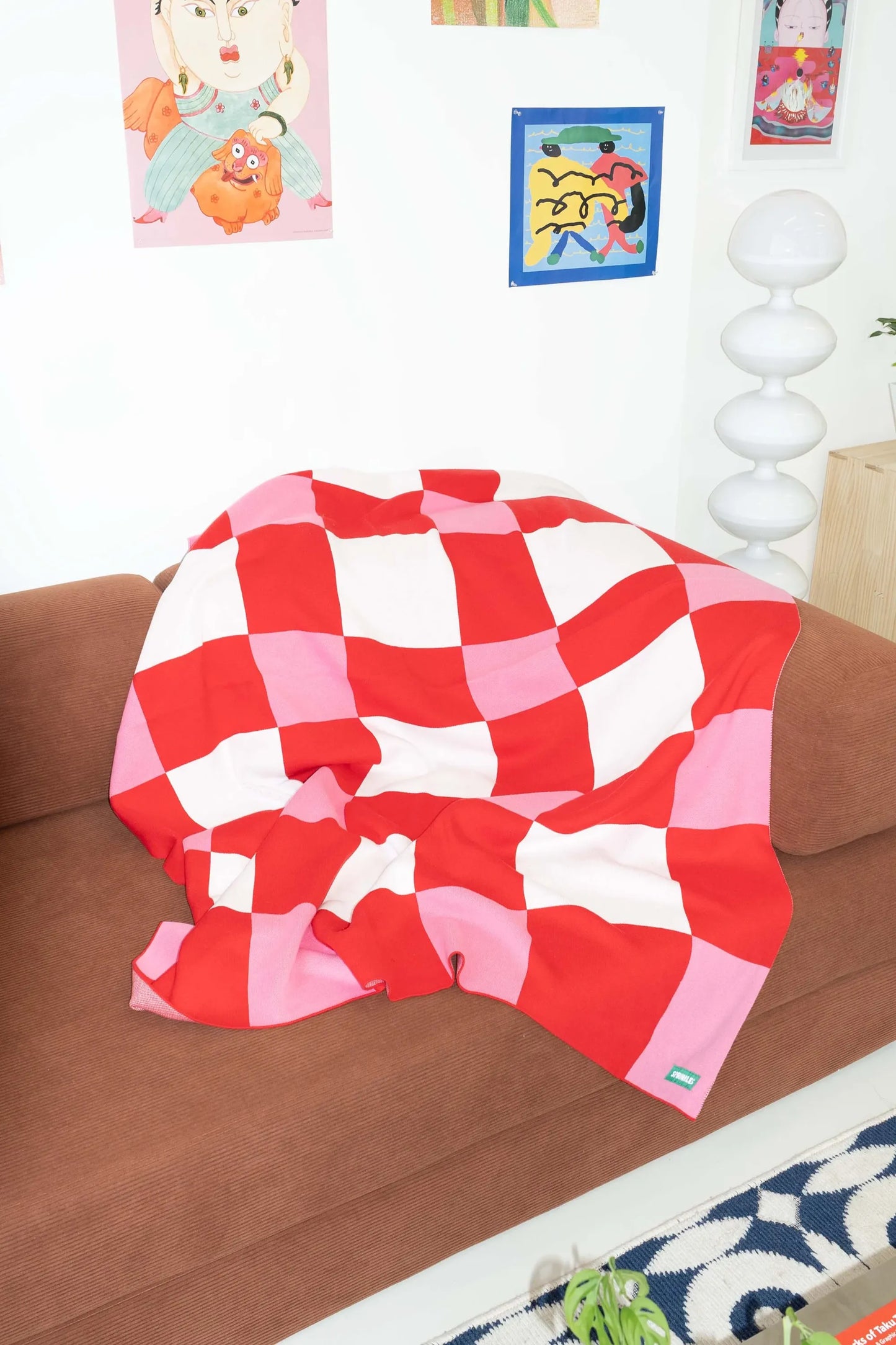 Knitted Blanket - Cherry