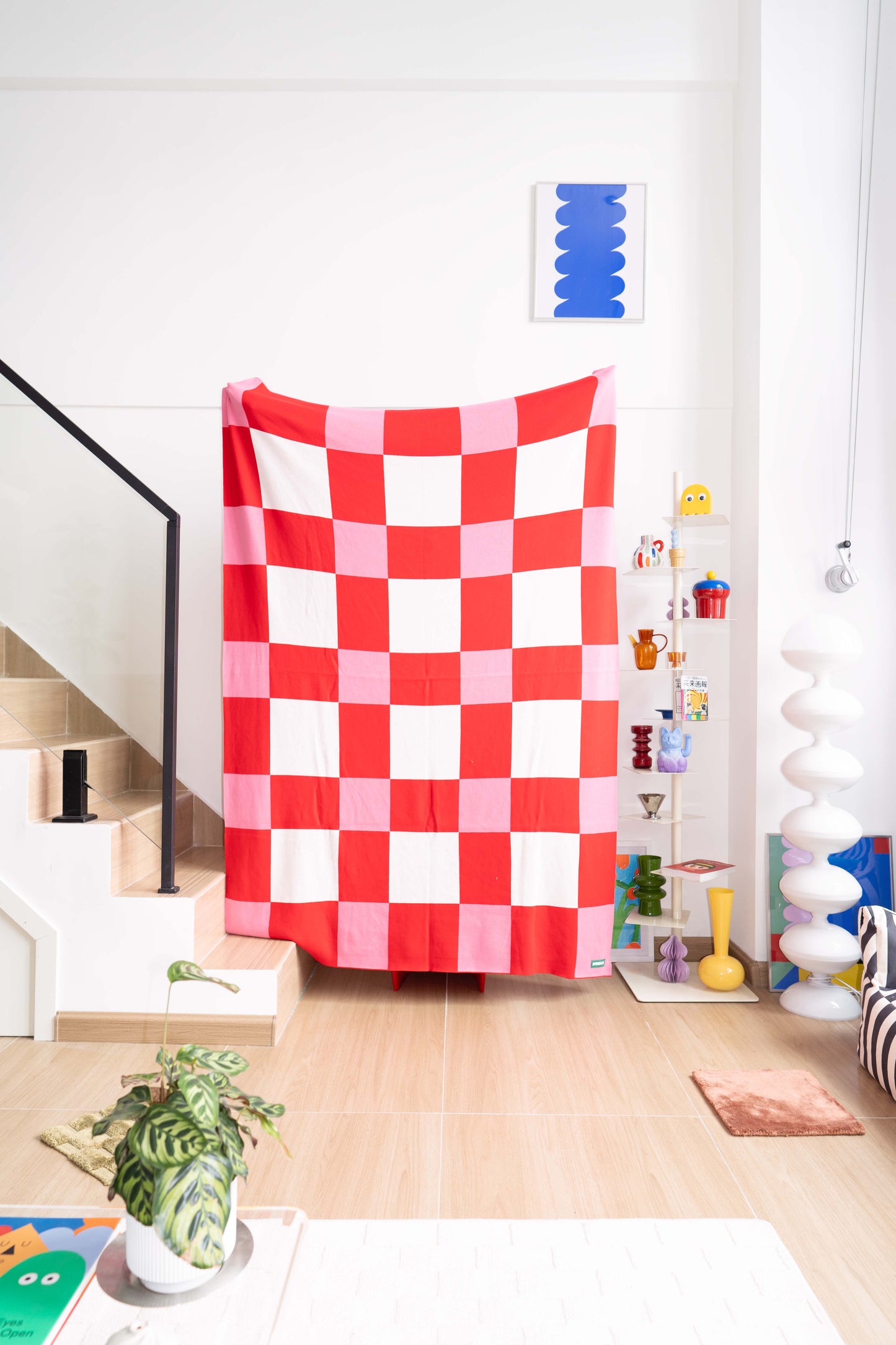 Knitted Blanket - Cherry