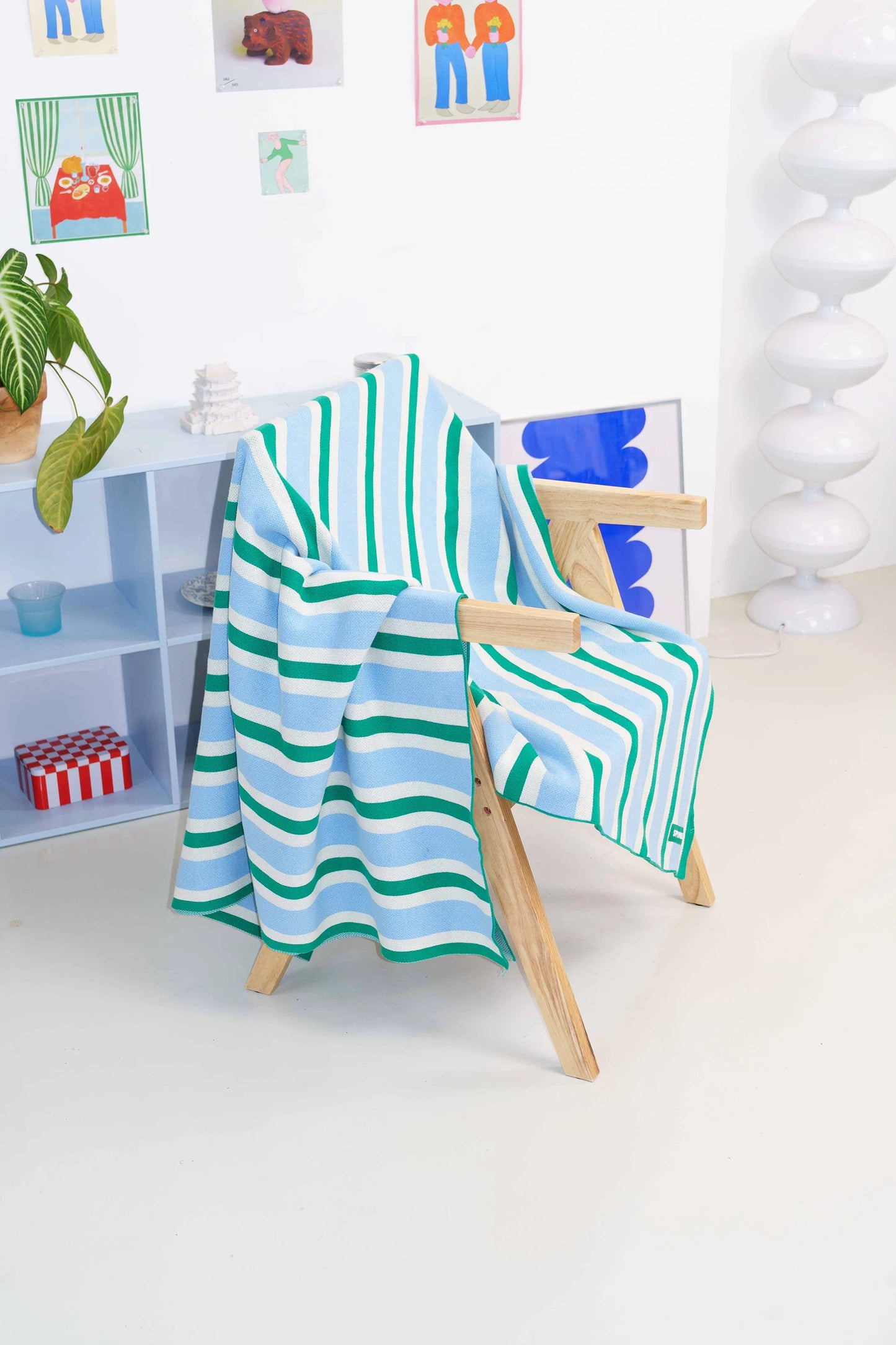Knitted Blanket - Mint