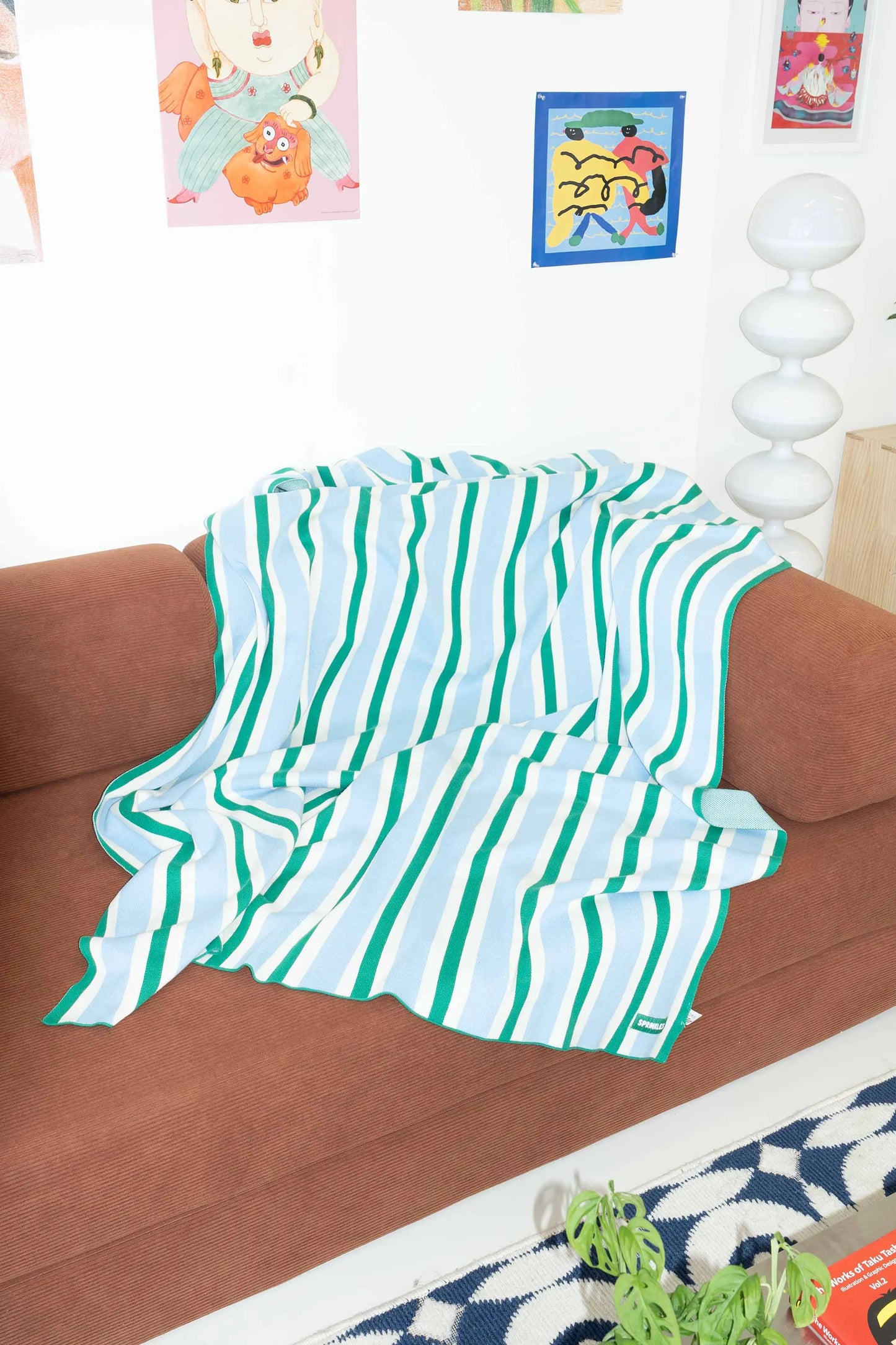 Knitted Blanket - Mint