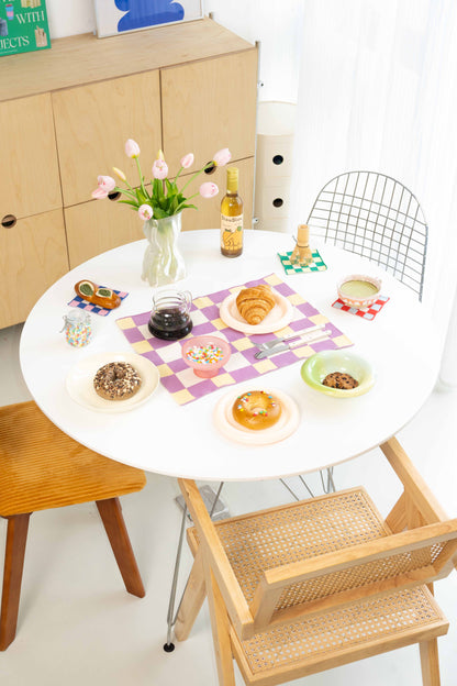 Waffle Placemats Purple / Yellow