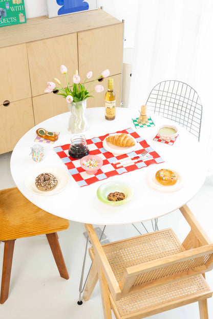 Waffle Placemats Red / Blue