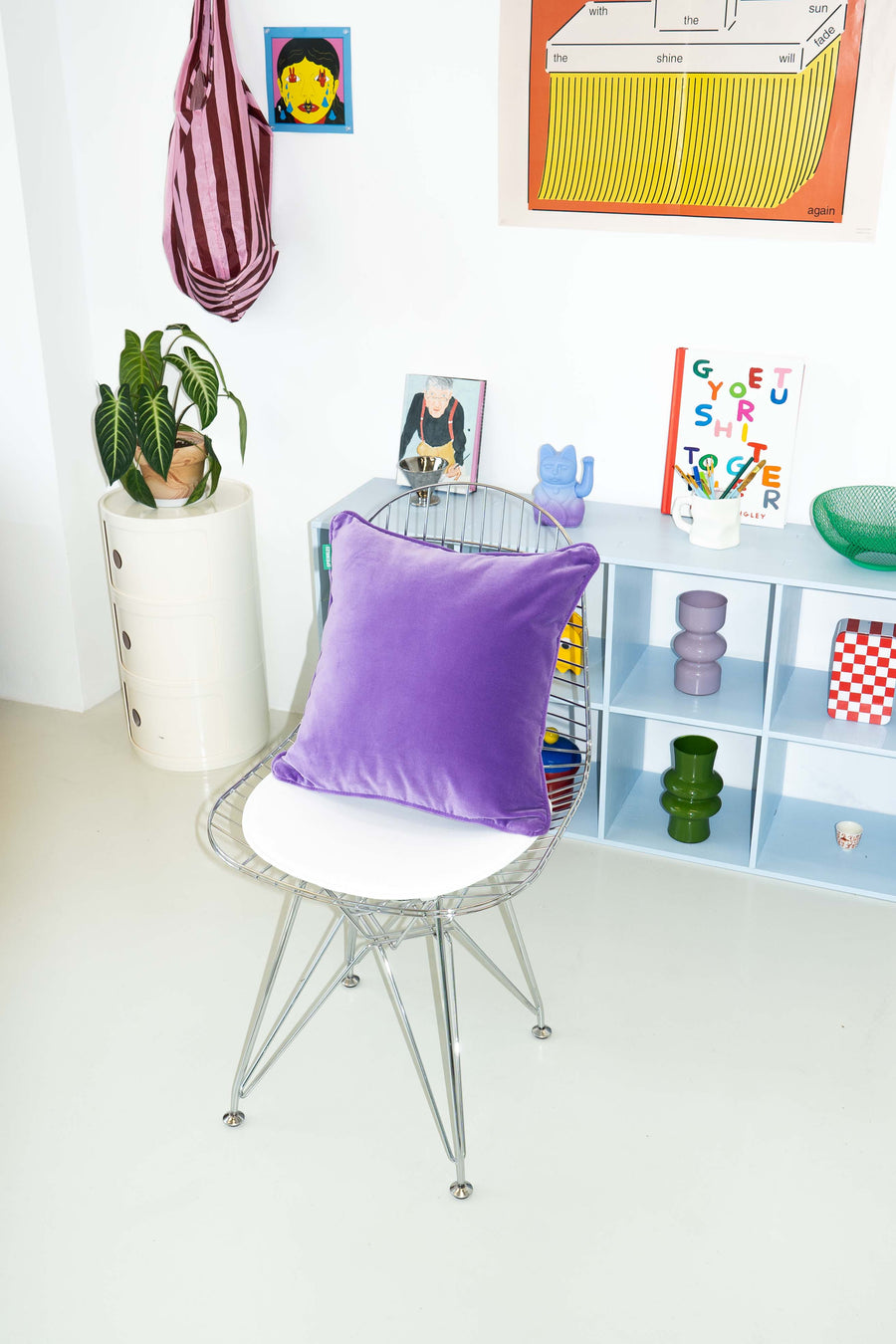 Velvet Cushion - Grape