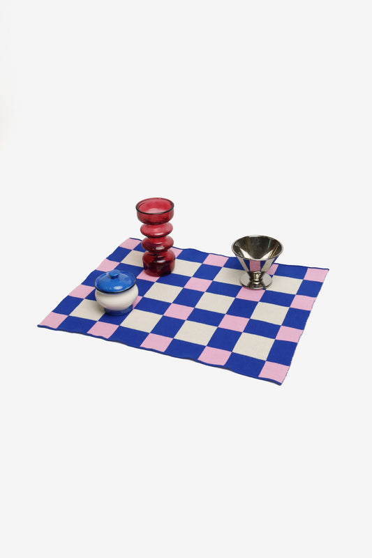 Waffle Placemats Blue / Pink