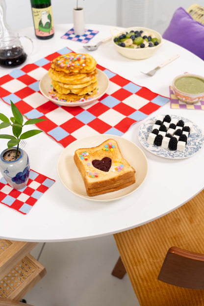 Waffle Placemats Red / Blue